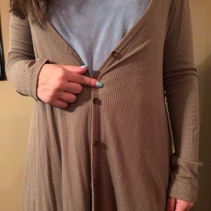 Long Sleeve Olive Cardigan.
